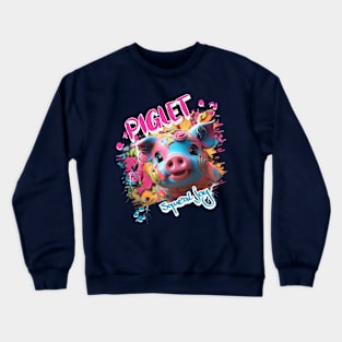 Graffiti-inspired portraiture Piglet Crewneck Sweatshirt